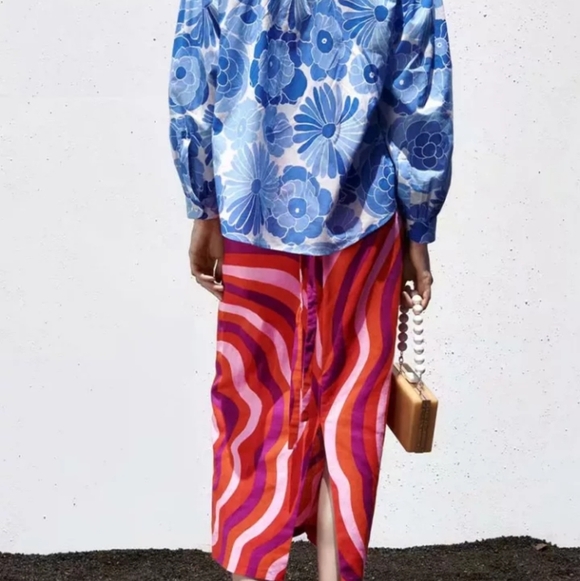 zara colorful summer skirt - Picture 4 of 4